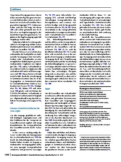 Vorschauseite 6: Determinanten der Gesundheit und medizinischen Versorgung von Asylsuchenden in Deutschland