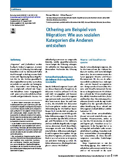 Vorschauseite 1: Othering am Beispiel von Migration: Wie aus sozialen Kategorien die Anderen entstehen