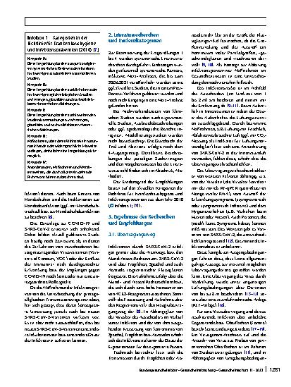 Vorschauseite 3: Integration von SARS-CoV-2 als Erreger von Infektionen in der endemischen Situation in die Empfehlungen der KRINKO „Infektionsprävention im Rahmen der Pflege und Behandlung von Pa…