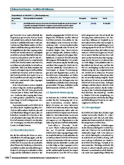Vorschauseite 4: Integration von SARS-CoV-2 als Erreger von Infektionen in der endemischen Situation in die Empfehlungen der KRINKO „Infektionsprävention im Rahmen der Pflege und Behandlung von Pa…