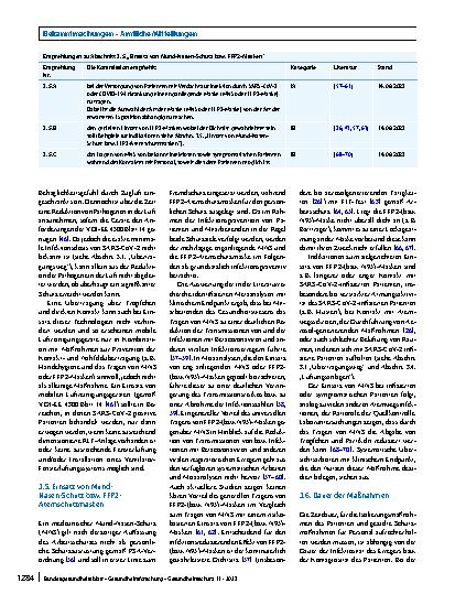Vorschauseite 6: Integration von SARS-CoV-2 als Erreger von Infektionen in der endemischen Situation in die Empfehlungen der KRINKO „Infektionsprävention im Rahmen der Pflege und Behandlung von Pa…