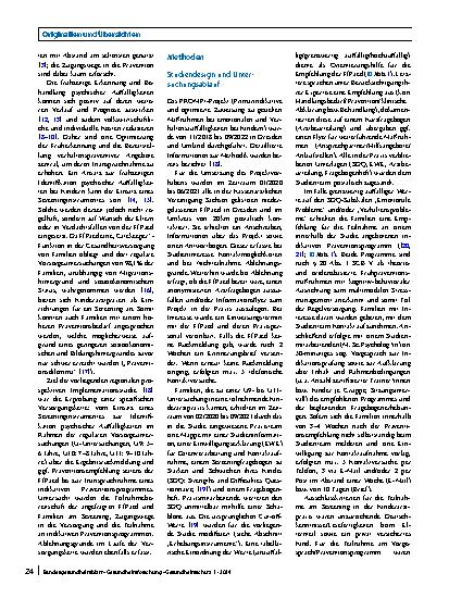 Vorschauseite 2: Indikative Präventionsprogramme zur Förderung der seelischen Gesundheit im Vorund Grundschulalter: Teilnahmebereitschaft von Kinderärzt*innen und Familien an einer innovativen Ver…