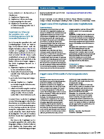 Vorschauseite 3: ZApprO versus ZÄPrO: Ergebnisse einer ersten Vergleichsstudie