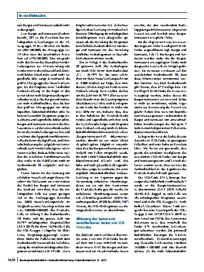 Vorschauseite 3: Zu hoch geschätzte Prävalenz von lebensbedrohlichen und lebensverkürzenden Erkrankungen bei Kindern und Jugendlichen in Deutschland – Kommentar zum Artikel von Burgio und Jennesse…