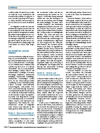 Vorschauseite 2: Integration naturwissenschaftlicher und medizinischer Grundlagen im Hamburger Modellstudiengang Zahnmedizin iMED DENT