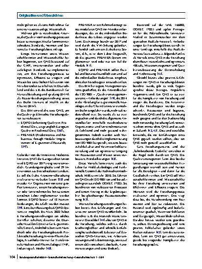 Vorschauseite 6: Vorteile und Ansätze eines Qualitätsmanagementsystems in biomedizinischen Forschungslaboratorien
