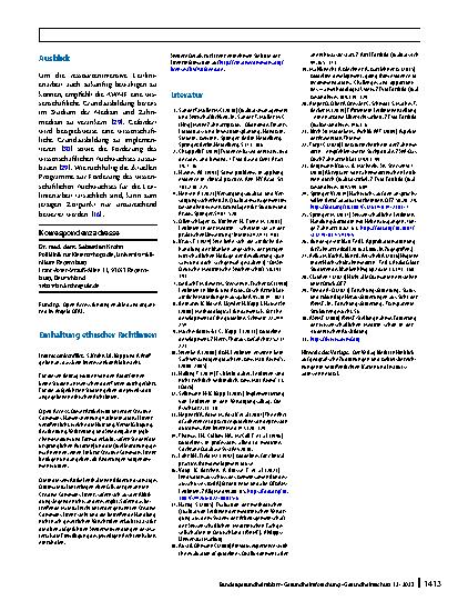 Vorschauseite 5: Der Stellenwert von Leitlinien in der Zahnheilkunde und in der zahnmedizinischen Ausbildung