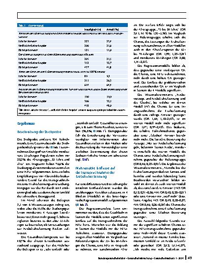 Vorschauseite 5: Determinanten der Inanspruchnahme der Krebsfrüherkennung von älteren Erwachsenen in Sachsen-Anhalt – Welchen Einfluss hat die Gesundheitskompetenz auf die Inanspruchnahme?
