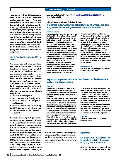 Vorschauseite 3: Hepatitis C in Haftanstalten
