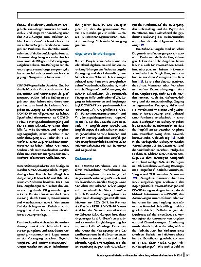 Vorschauseite 5: Auswirkungen einer Pandemie auf Menschen mit Seltenen Erkrankungen und Empfehlungen zur Aufrechterhaltung von Versorgung und Teilhabe
