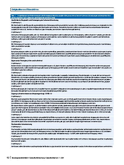 Vorschauseite 6: Auswirkungen einer Pandemie auf Menschen mit Seltenen Erkrankungen und Empfehlungen zur Aufrechterhaltung von Versorgung und Teilhabe