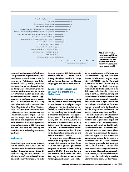 Vorschauseite 6: Informationen zu Gesundheitsförderung und Prävention auf den Webseiten baden-württembergischer Gesundheitsämter – eine erste Annäherung
