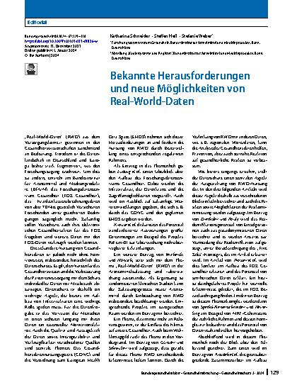 Vorschauseite 1: Bekannte Herausforderungen und neue Möglichkeiten von Real-World-Daten