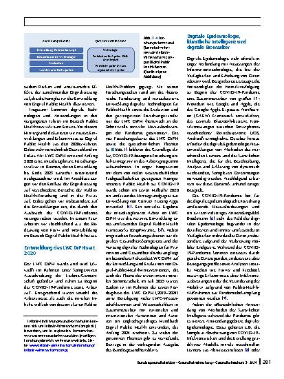 Vorschauseite 2: Entwicklungen in der Digitalisierung von Public Health seit 2020