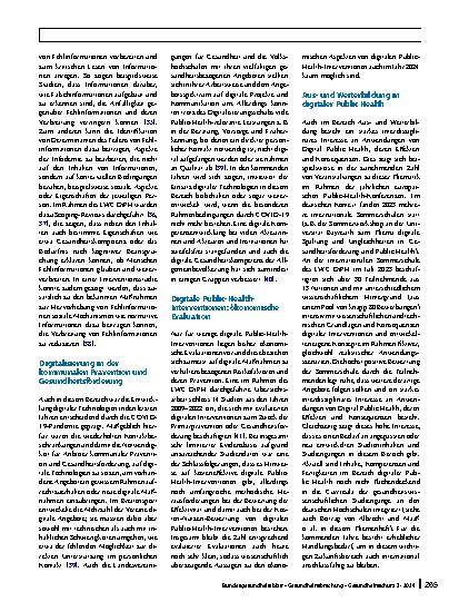 Vorschauseite 6: Entwicklungen in der Digitalisierung von Public Health seit 2020