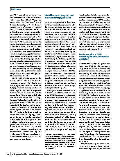 Vorschauseite 2: Die Anwendung von Real-world-Evidenz in Entscheidungsprozessen der Arzneimittelregulation