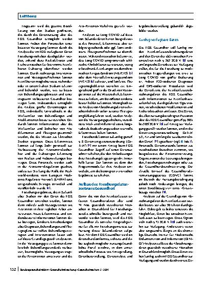 Vorschauseite 2: Aufbau des neuen „Forschungsdatenzentrums Gesundheit“ zur Datenbereitstellung für die Wissenschaft