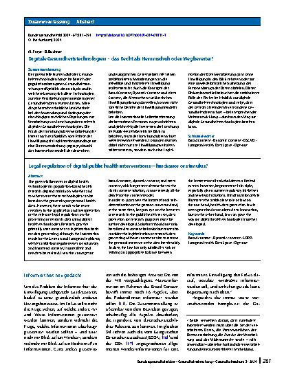 Vorschauseite 3: Digitale Gesundheitstechnologien – das Recht als Hemmschuh oder Wegbereiter?