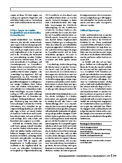 Vorschauseite 6: Falschund Desinformation in sozialen Medien: Ansätze zur Minimierung von Risiken in digitaler Kommunikation über Gesundheit