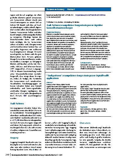 Vorschauseite 3: Dark Patterns: manipulative Designstrategien in digitalen Gesundheitsanwendungen