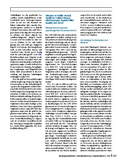 Vorschauseite 4: Digitale Technologien zur Verbesserung der psychischen Gesundheit