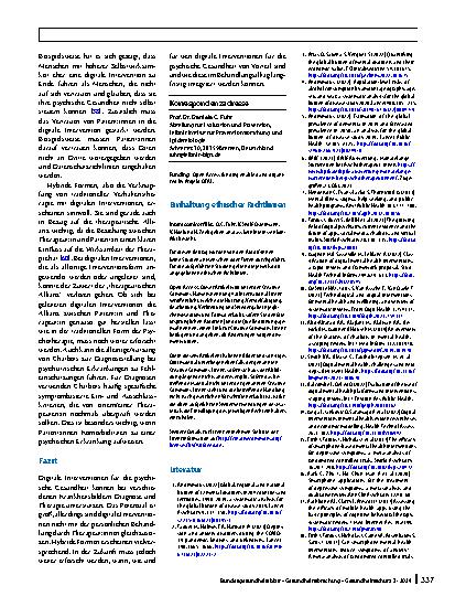 Vorschauseite 6: Digitale Technologien zur Verbesserung der psychischen Gesundheit