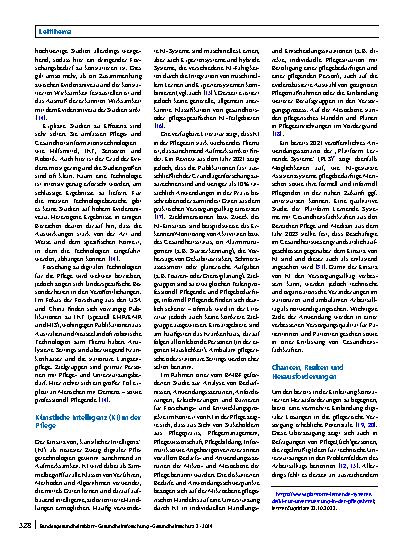 Vorschauseite 5: Digitale Technologien in der Pflege – Was können sie leisten?