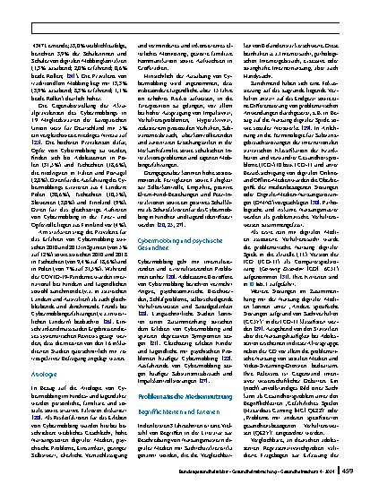 Vorschauseite 4: Digitale Mediennutzung und psychische Gesundheit bei Adoleszenten – eine narrative Übersicht