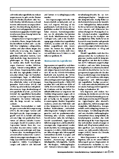 Vorschauseite 2: Angst und Depression bei Jugendlichen