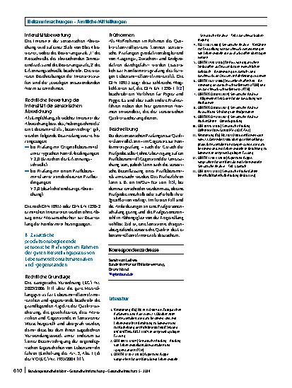 Vorschauseite 2: Untersuchung von Kunststoffen, soweit sie als Bedarfsgegenstände im Sinne des Lebensmittelund Bedarfsgegenständegesetzes verwendet werden