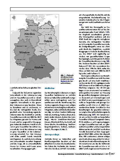 Vorschauseite 2: Regionale Unterschiede und Trends in gesunder Lebenserwartung in Deutschland