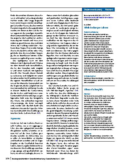 Vorschauseite 3: Ethik des langen Lebens