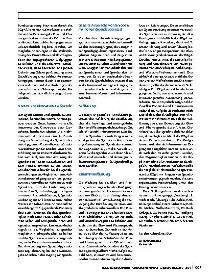Vorschauseite 2: Maßnahmen zur Spendewerbung