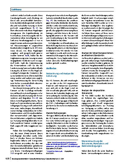 Vorschauseite 2: National standardisierter Broad Consent in der Praxis: erste Erfahrungen, aktuelle Entwicklungen und kritische Betrachtungen