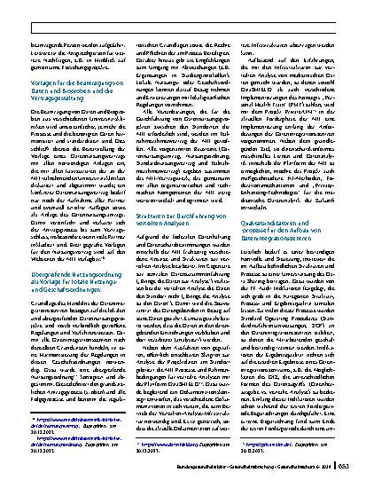 Vorschauseite 6: Grundlagen für die wissenschaftliche Nutzung umfangreicher Versorgungsdaten in Deutschland – Ergebnisse der AG Data Sharing der Medizininformatik-Initiative