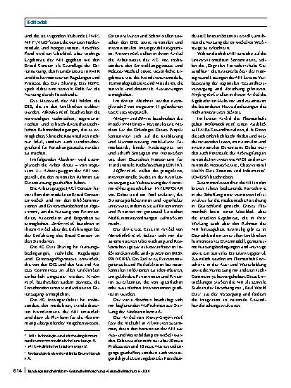 Vorschauseite 2: Die Medizininformatik-Initiative als Wegbereiter für die datengetriebene Gesundheitsforschung in Deutschland