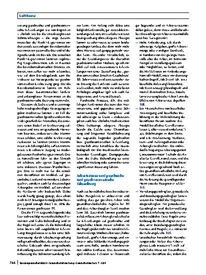 Vorschauseite 2: Rationale, Modelle und Wirkung arbeitsplatznaher psychotherapeutischer Angebote