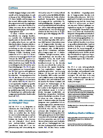 Vorschauseite 6: Rationale, Modelle und Wirkung arbeitsplatznaher psychotherapeutischer Angebote
