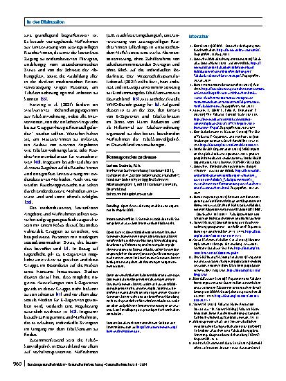 Vorschauseite 5: Tabak Harm Reduction: Die Notwendigkeit eines Paradigmenwechsels in der deutschen Tabakkontrollpolitik