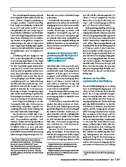 Vorschauseite 2: Hinweise zur Erteilung von Ausnahmegenehmigungen vom Einbringungsverbot gem. § 13 Absatz 5 TrinkwV