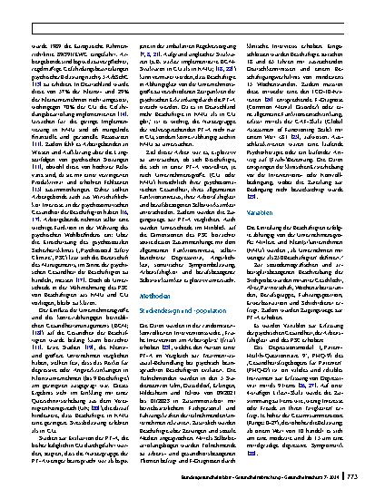 Vorschauseite 2: Psychotherapeutische Sprechstunde am Arbeitsplatz: Zusammenhänge zwischen Unternehmensgröße und psychosomatischer Gesundheit