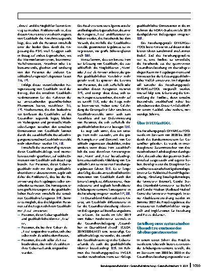 Vorschauseite 2: DIVERGesTOOL – Entwicklung einer Toolbox zur Erfassung geschlechtlicher Vielfalt in der quantitativen Gesundheitsforschung