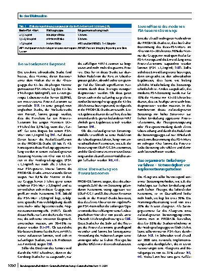 Vorschauseite 4: Prostatakarzinom-Screening? Nur evidenzbasiert, risikoadaptiert und organisiert!