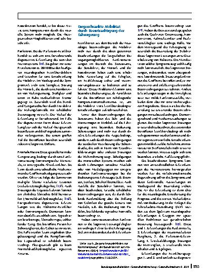 Vorschauseite 4: Einfluss neurologischer Erkrankungen auf Beweglichkeit und Fahreignung