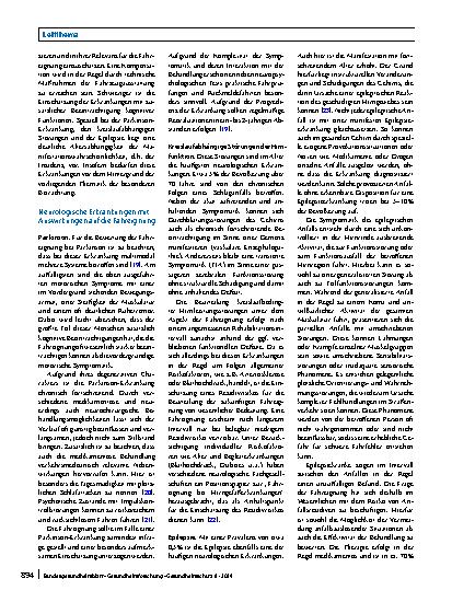 Vorschauseite 5: Einfluss neurologischer Erkrankungen auf Beweglichkeit und Fahreignung