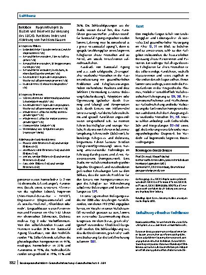 Vorschauseite 6: Mobilität, Autofahren und funktionale Kompetenz bei älteren Menschen – Ausgewählte Ergebnisse einer Längsschnittstudie zur Alterung urbaner Kohorten (LUCAS)