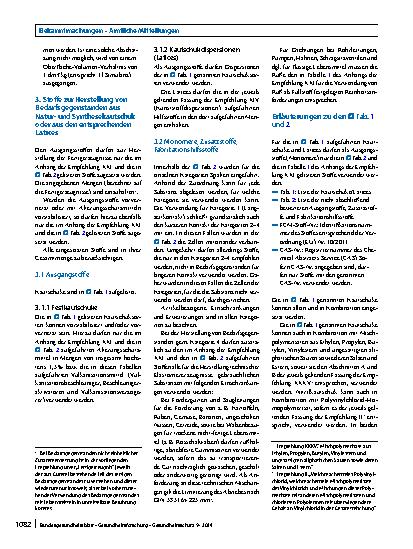 Vorschauseite 3: XXI/1. Bedarfsgegenstände aus Naturund Synthesekautschuk im Lebensmittelkontakt