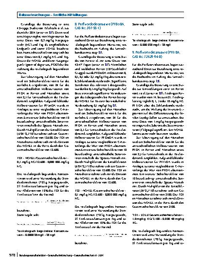 Vorschauseite 4: Bewertung der PFAS-20 aus der Trinkwasserverordnung