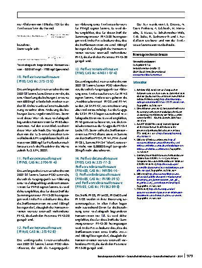 Vorschauseite 5: Bewertung der PFAS-20 aus der Trinkwasserverordnung