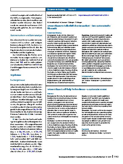 Vorschauseite 3: Internetbasierte Selbsthilfe bei Einsamkeit – Eine systematische Übersicht
